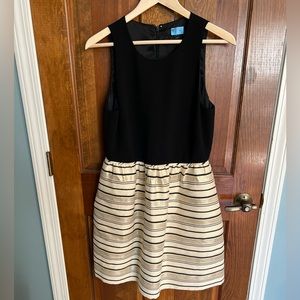 Great fun gold and black cocktail dress; JCrew size 10